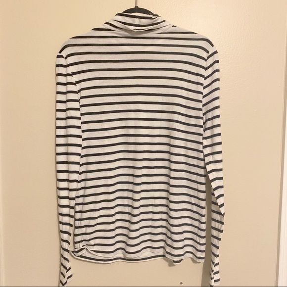 Jcrew black and white striped turtle neck top - Picture 4 of 4